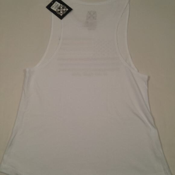 Howitzer White First Responder USA Flag Tank Women XL NWT 2A WethePeople Freedom - Picture 2 of 7